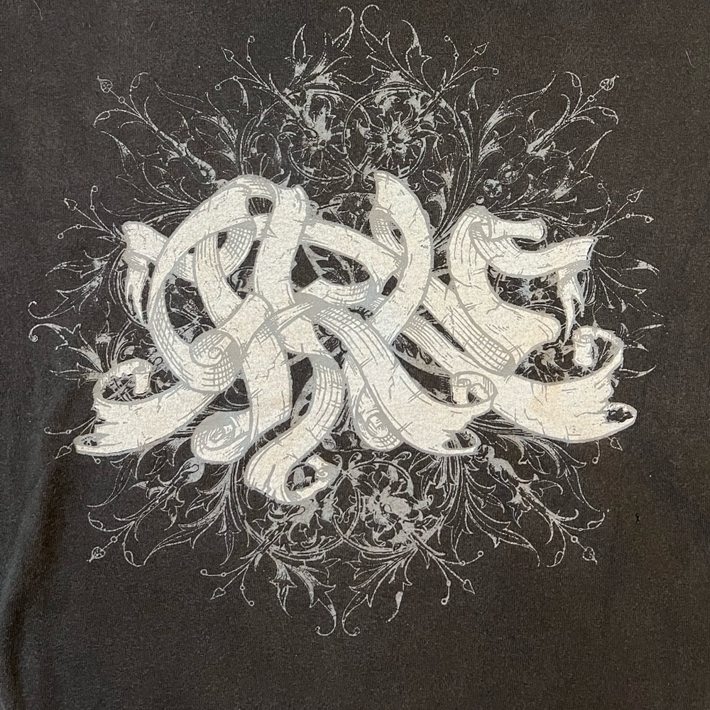 Grappletree RARE XXL Black Graphic T-Shirt Ornate Design Streetwear